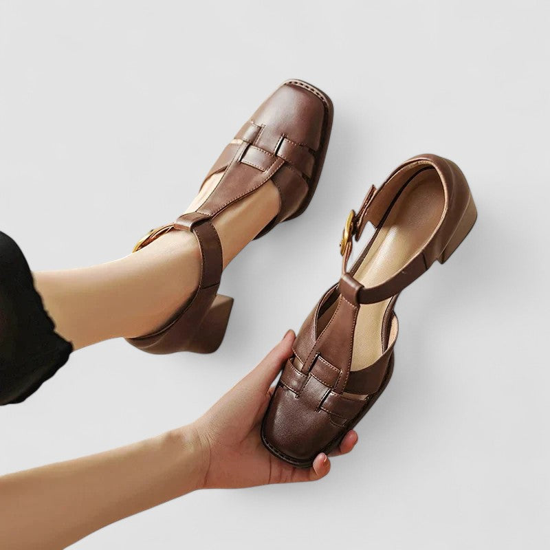 Scarlett™ – Tacones ortopédicos de bloque con correa en T