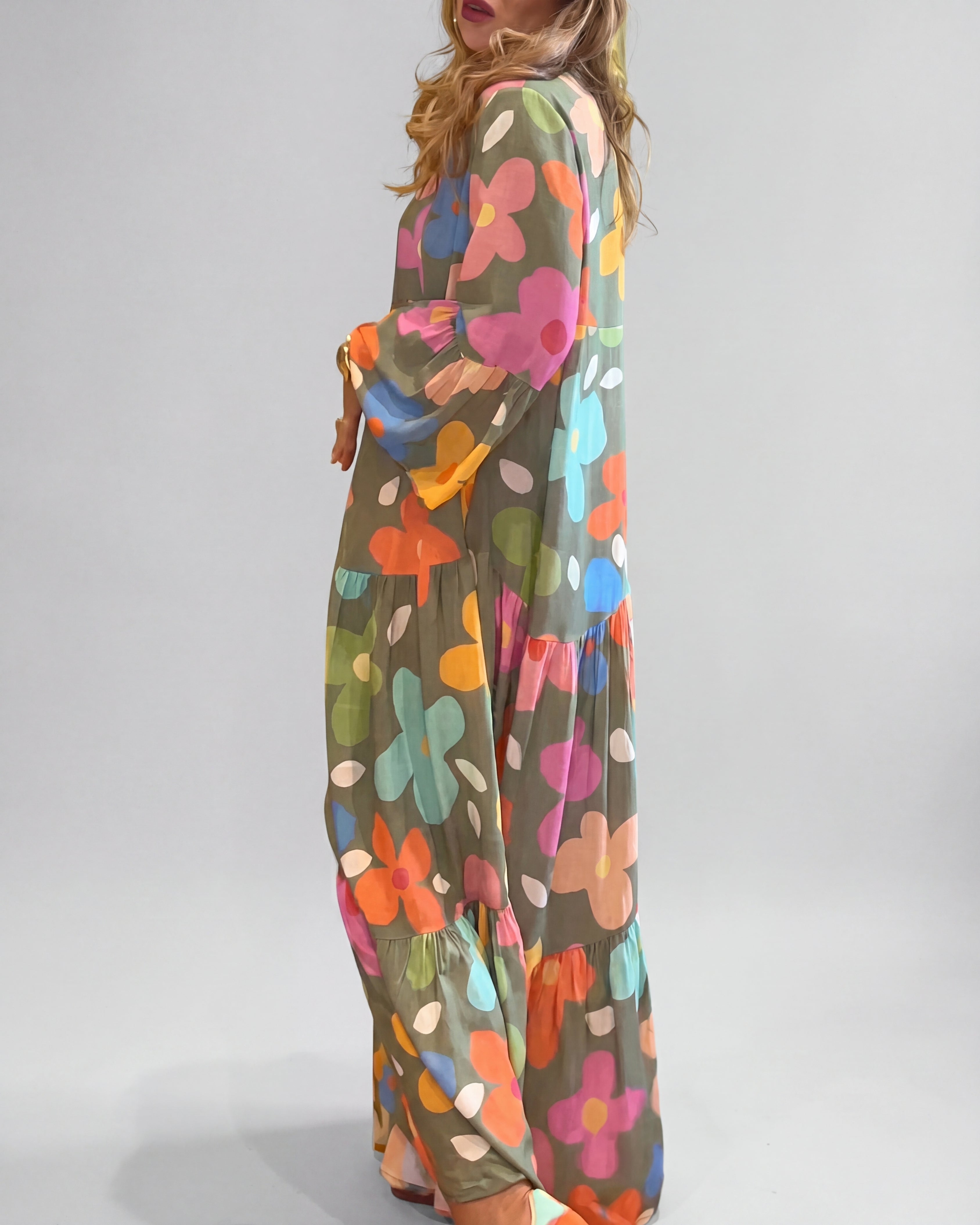 Sueño Floral | Vestido Maxi de Corte Relajado