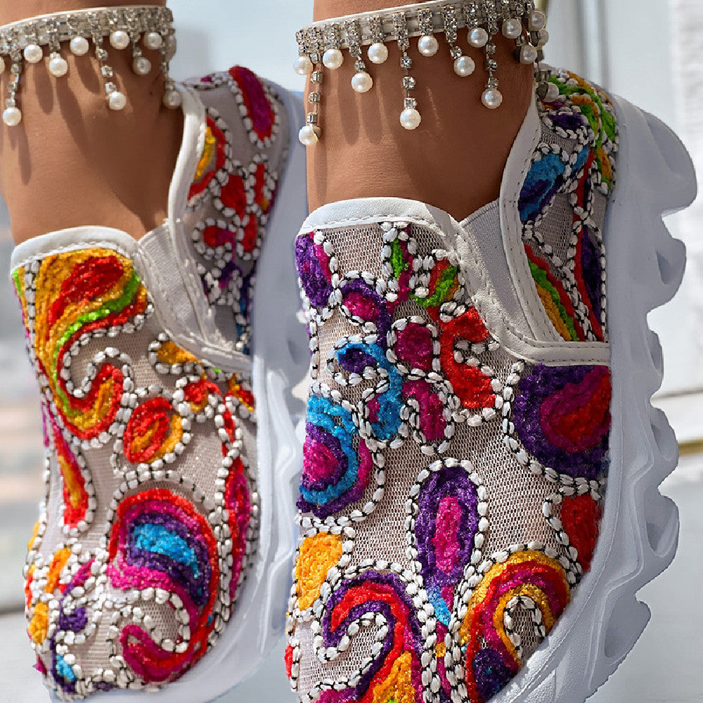 ZAPATILLAS LÉONIE™ CON ENCAJE FLORAL EDICIÓN CHIC