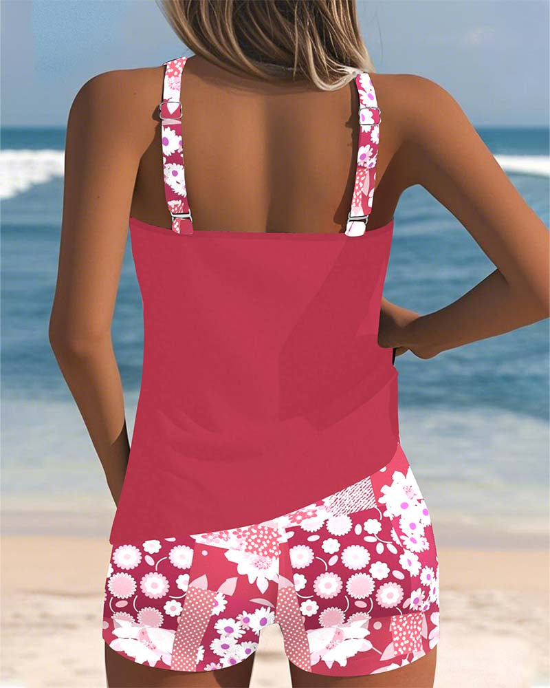 Colette | Top de baño con conjunto de boxer impreso