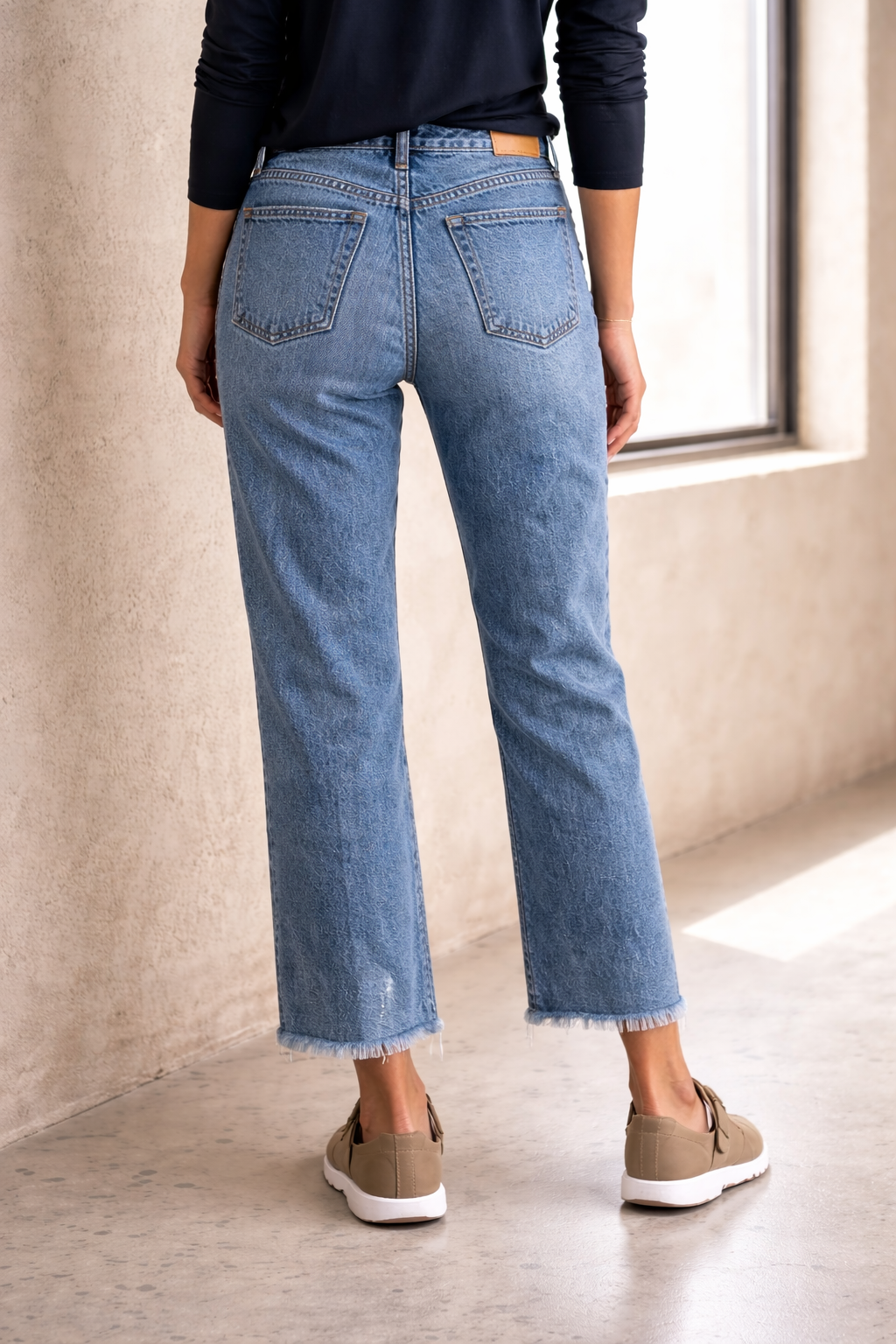Viva | Jeans de pierna recta de corte corto