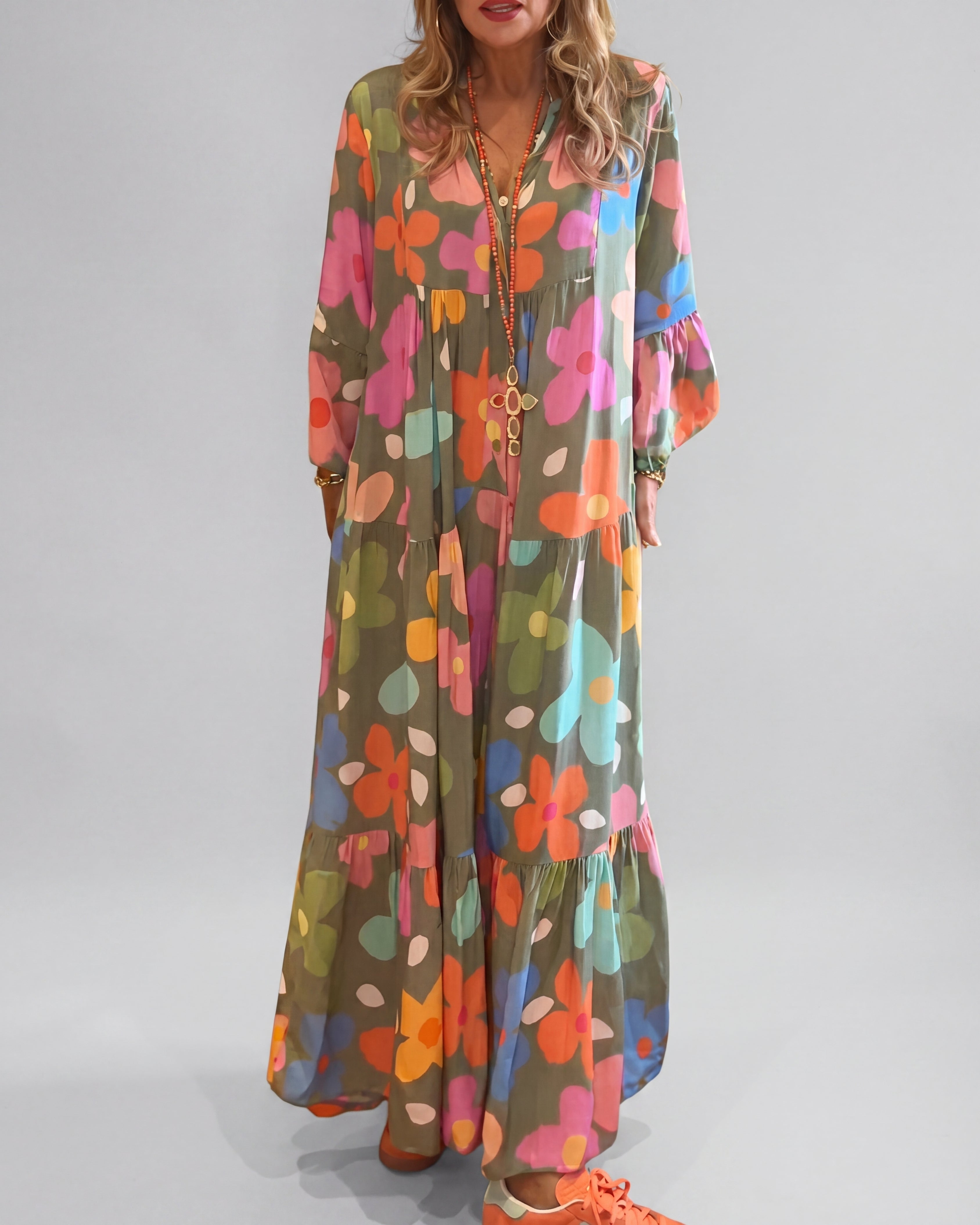 Sueño Floral | Vestido Maxi de Corte Relajado