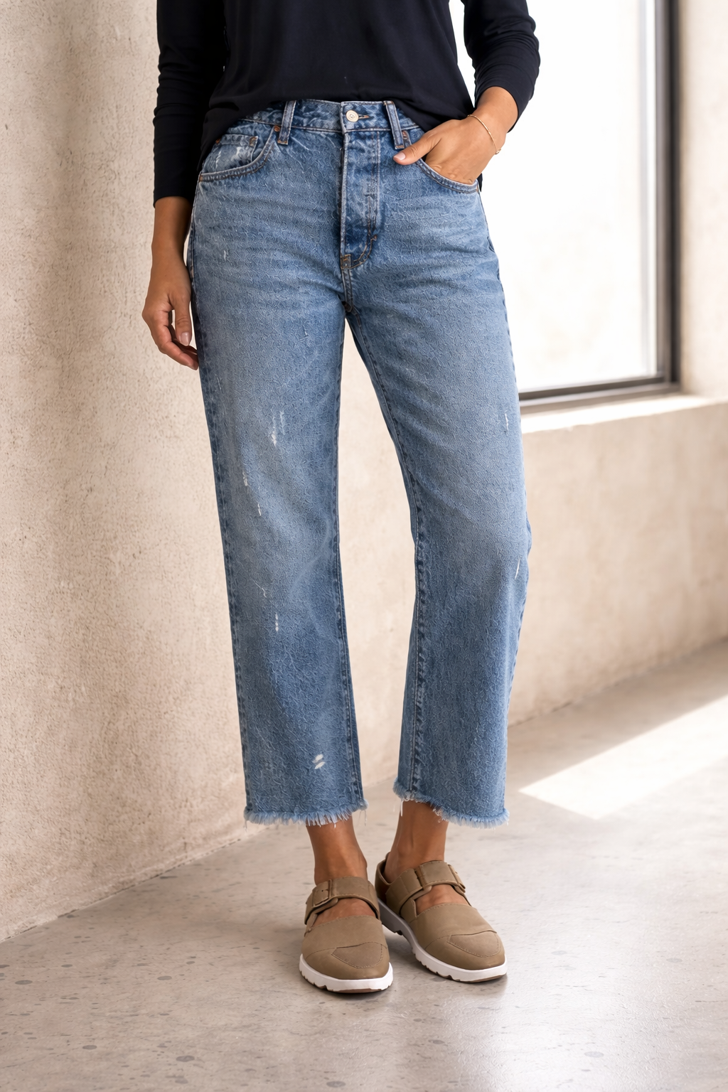 Viva | Jeans de pierna recta de corte corto