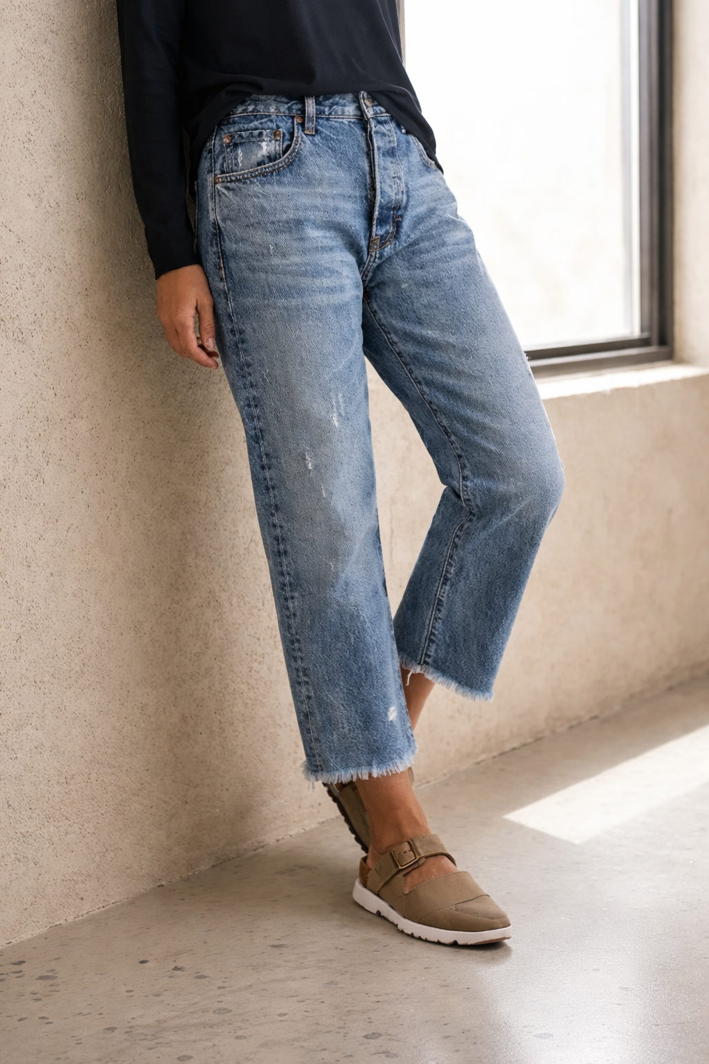 Viva | Jeans de pierna recta de corte corto