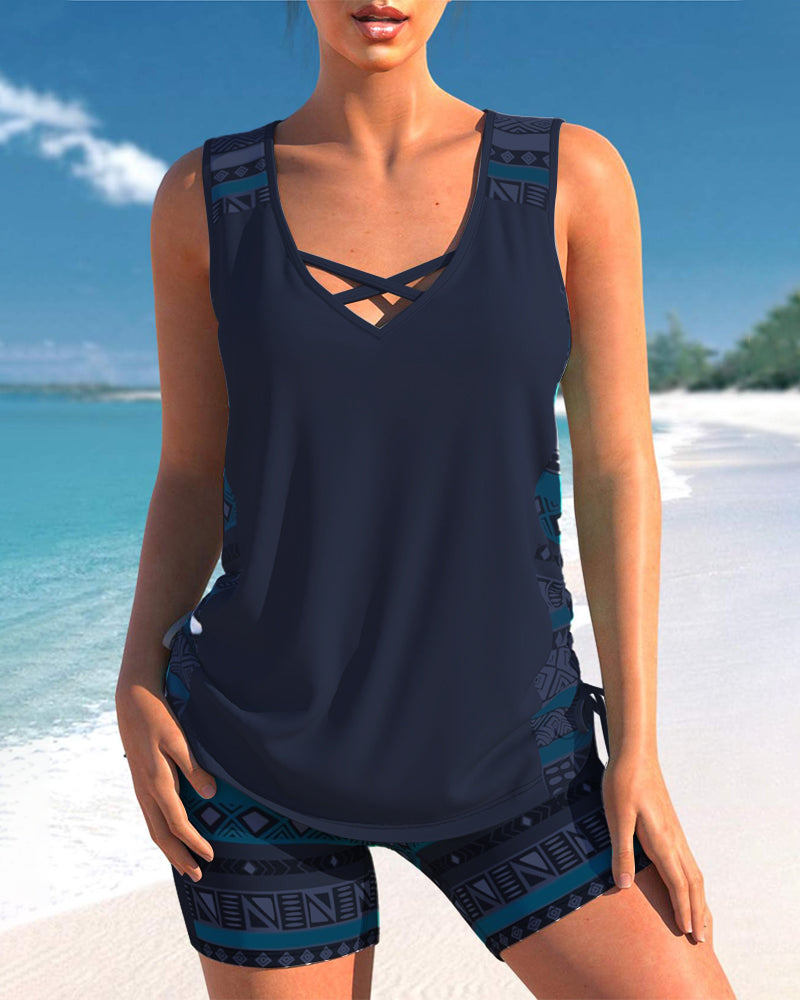 Sylvia | Tankini con Estampado Geométrico