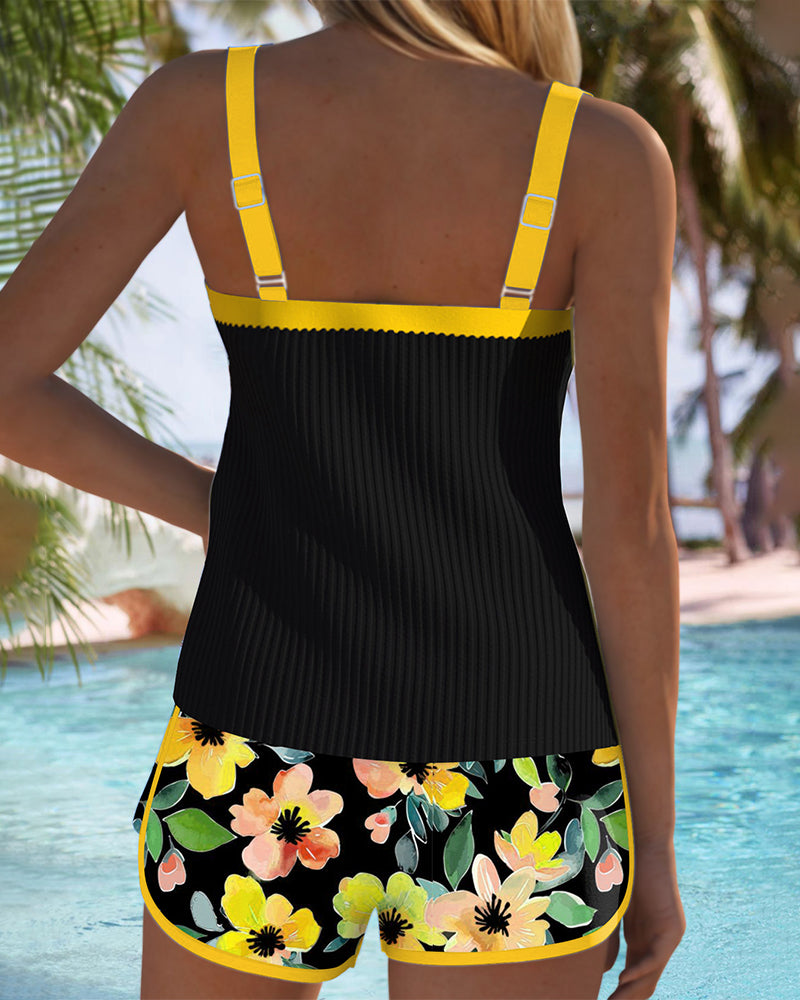 Maren | Conjunto de Tankini con Boxer Floral