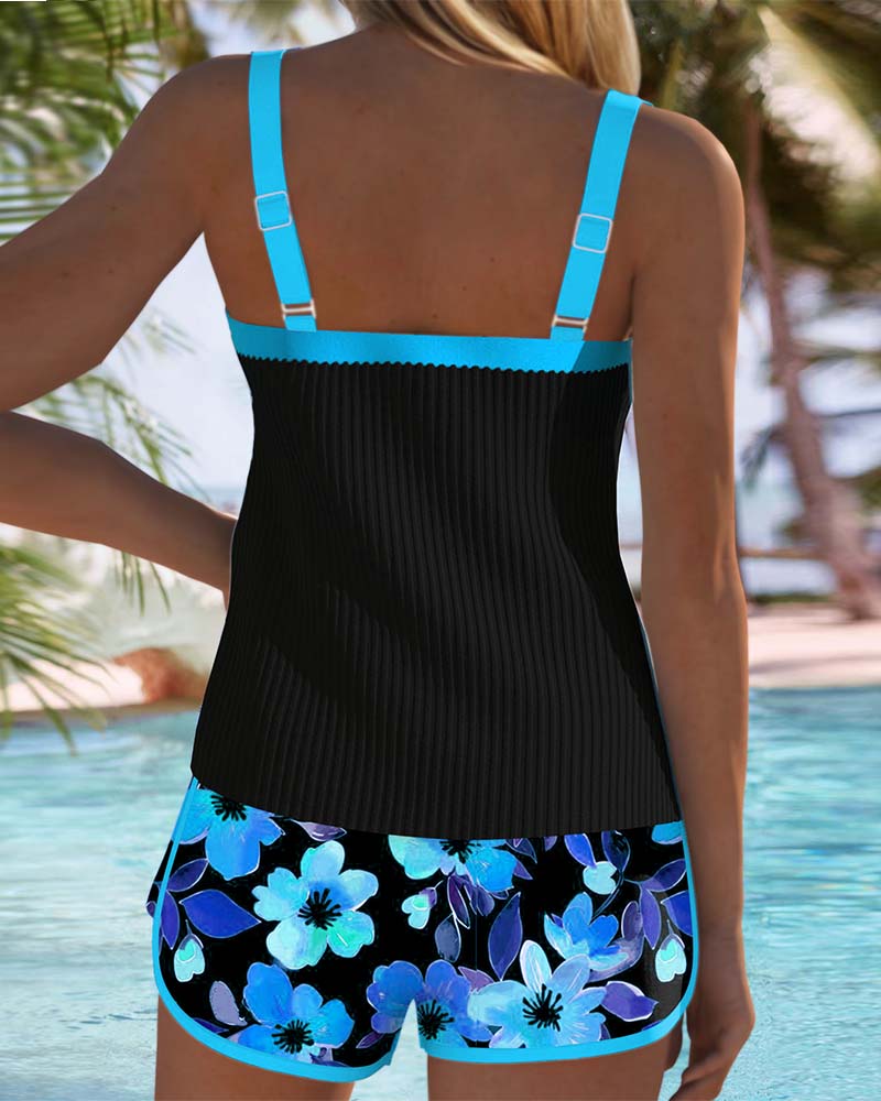 Maren | Conjunto de Tankini con Boxer Floral