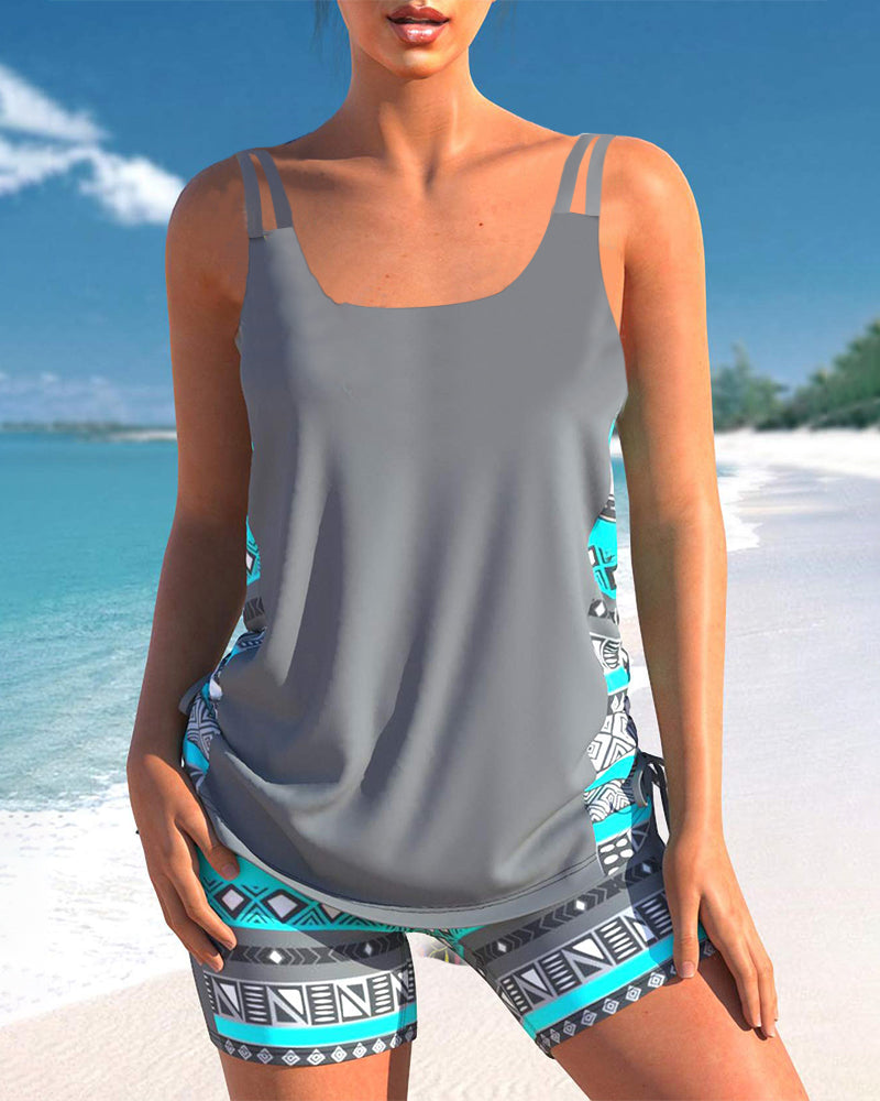 Sylvia | Tankini con Estampado Geométrico