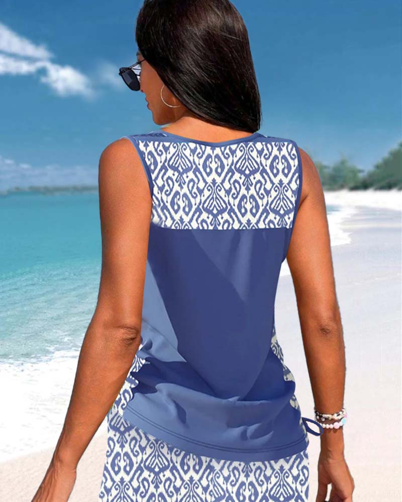 Sylvia | Tankini con Estampado Geométrico