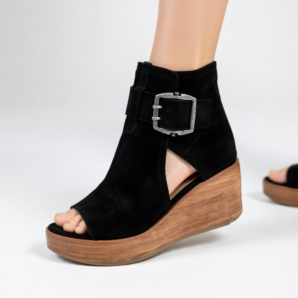 Sarah™ — Botines de cuña abiertos de estilo moderno