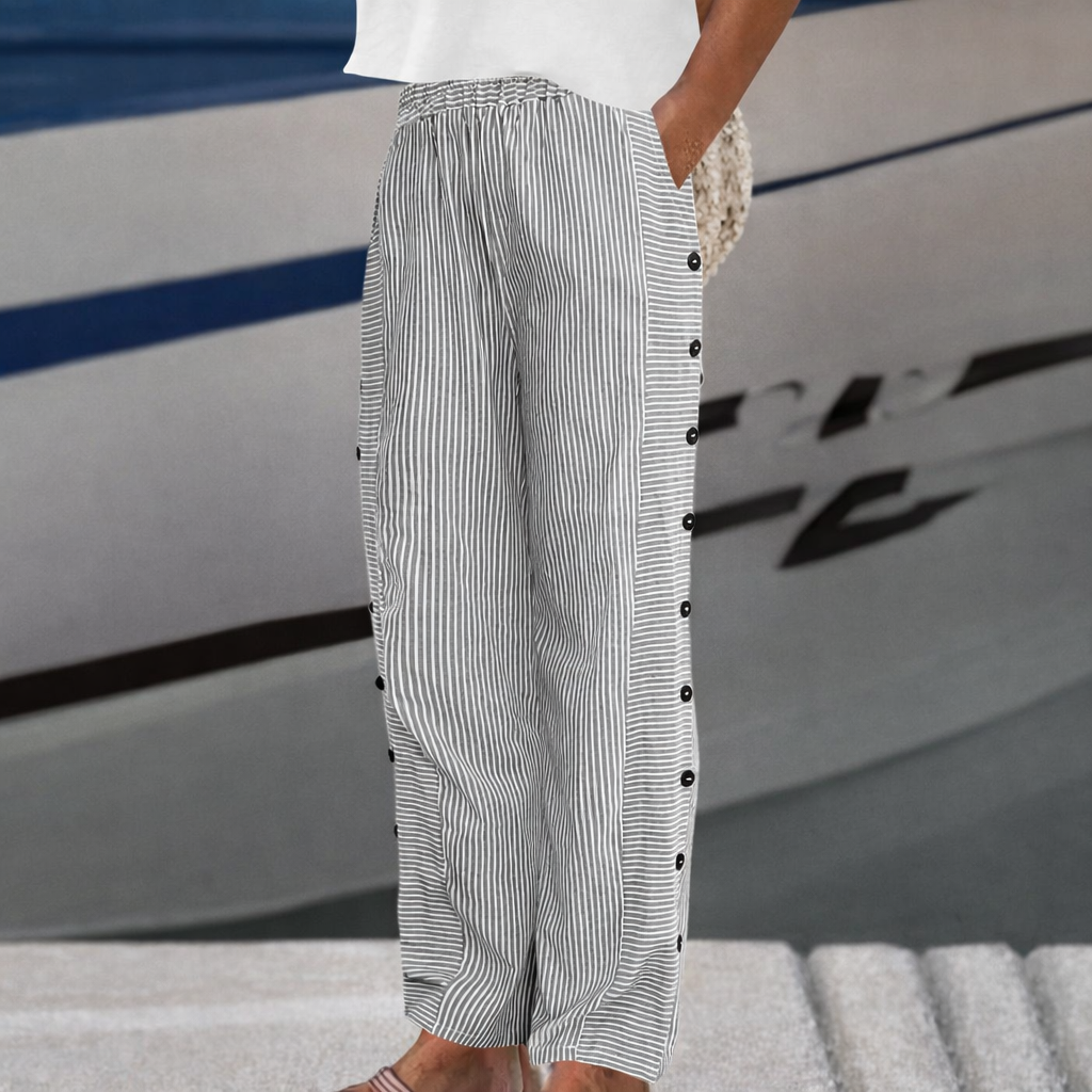 Sabrina | Pantalón Rayado con Botones