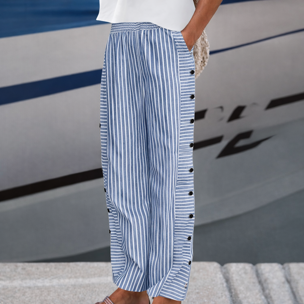Sabrina | Pantalón Rayado con Botones