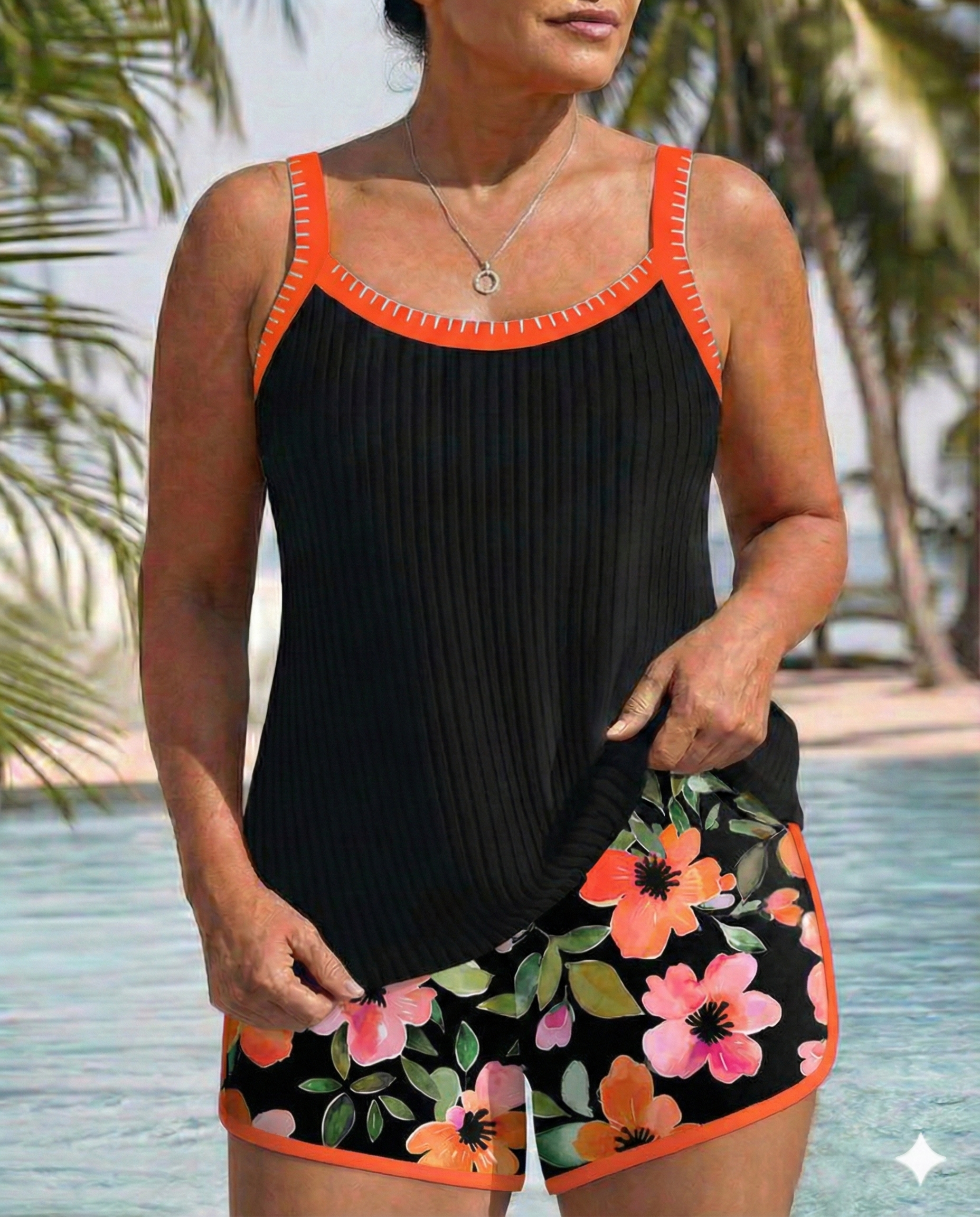 Maren | Conjunto de Tankini con Boxer Floral