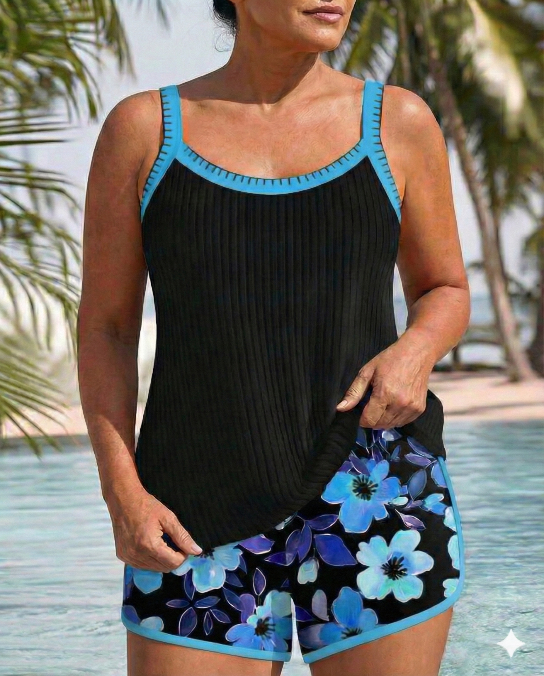 Maren | Conjunto de Tankini con Boxer Floral