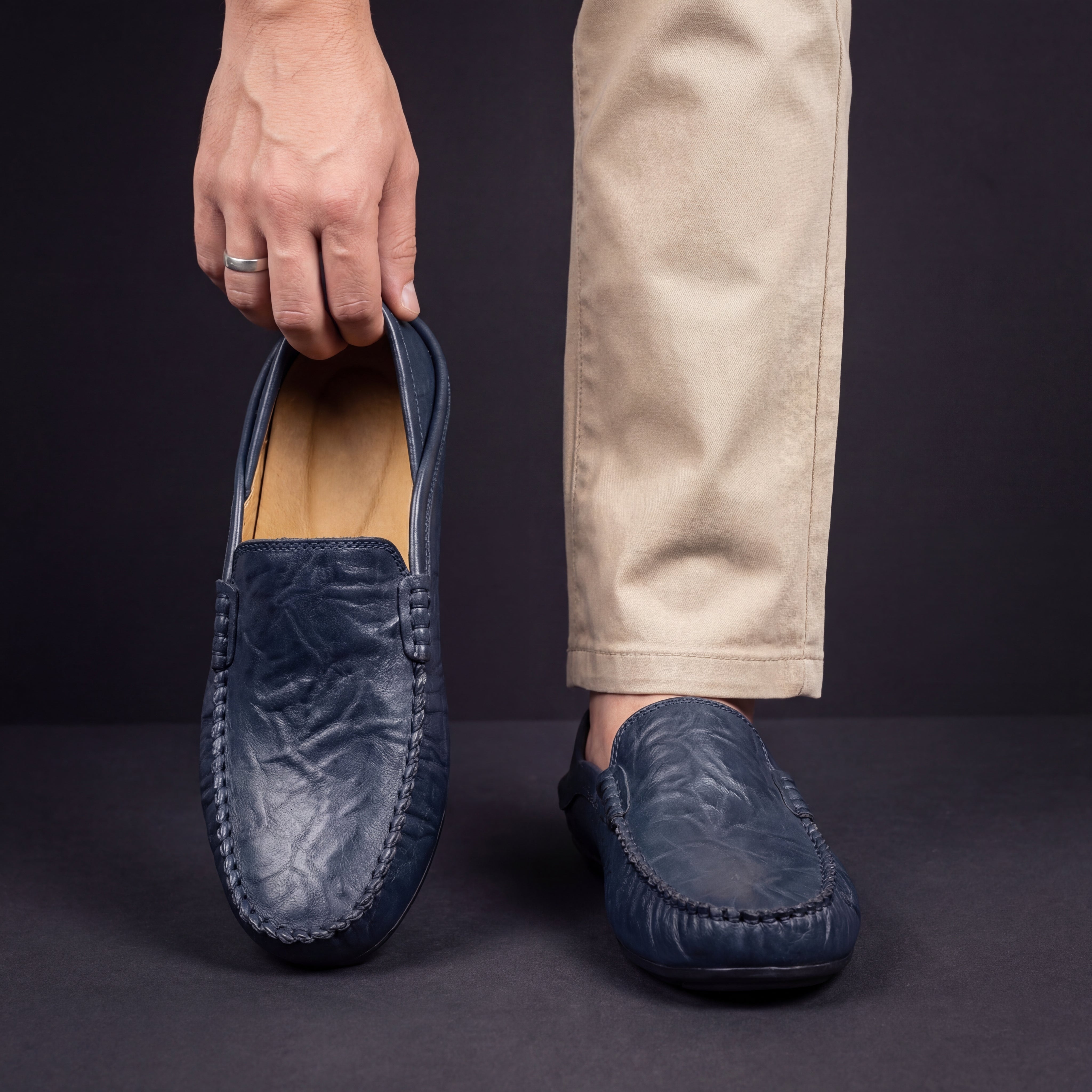 Tristan | Mocasines de cuero vegano casuales