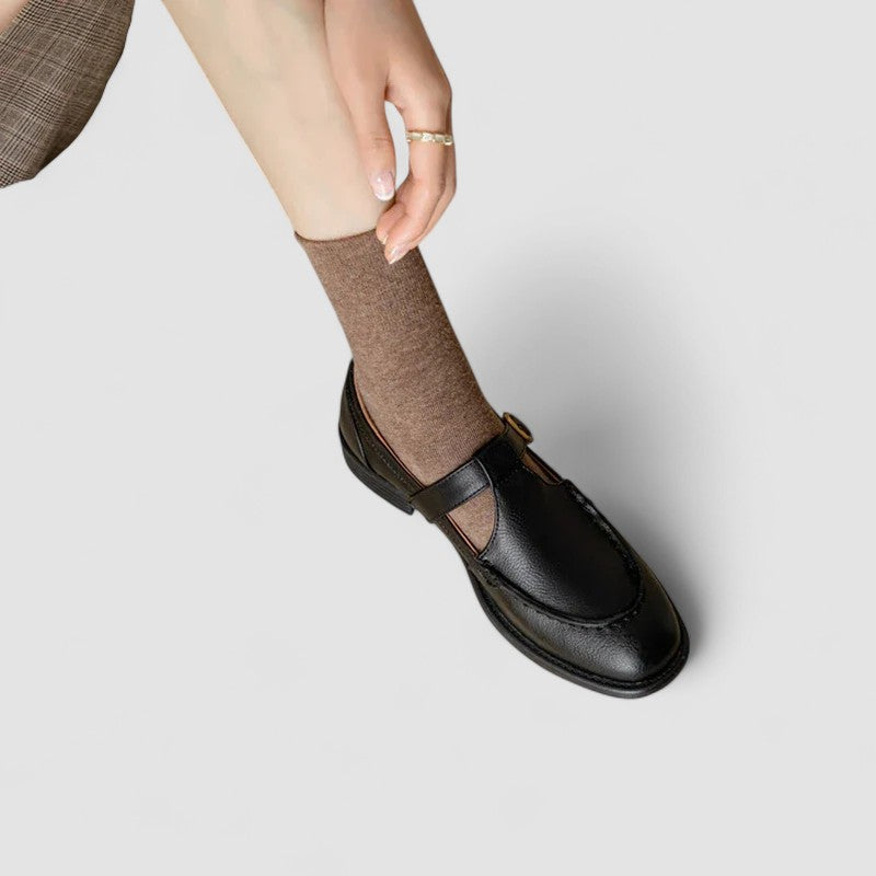 Avery™ – Zapatos ortopédicos con punta cuadrada y tipo Mary Jane