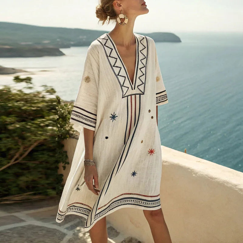 Naomi - Vestido de Playa Elegante y Versátil para Días Soleados