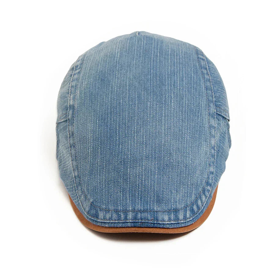 Agustin | Gorra Plana de Denim de Alta Calidad – Elegancia Clásica y Confort Diario