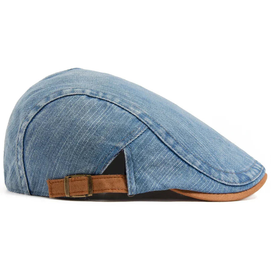 Agustin | Gorra Plana de Denim de Alta Calidad – Elegancia Clásica y Confort Diario
