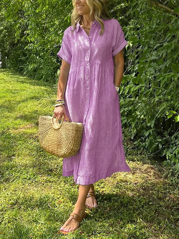 Mia | Vestido Elegante a Rayas