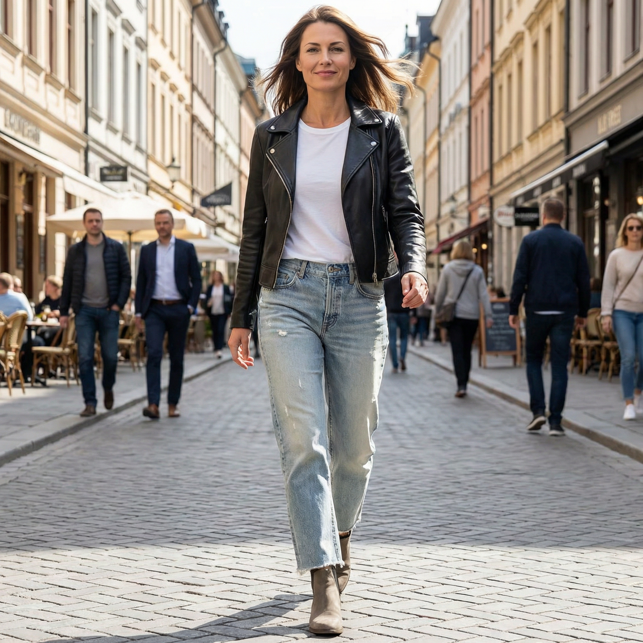 Viva | Jeans de pierna recta de corte corto