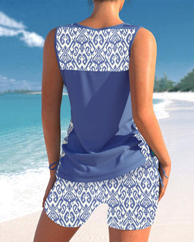 Sylvia | Tankini con Estampado Geométrico