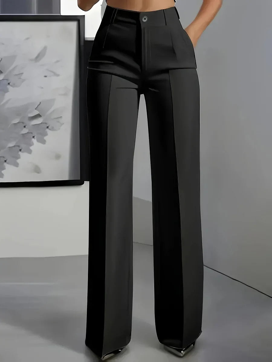 Hodit - Pantalón Elegante Elástico de Cintura Alta