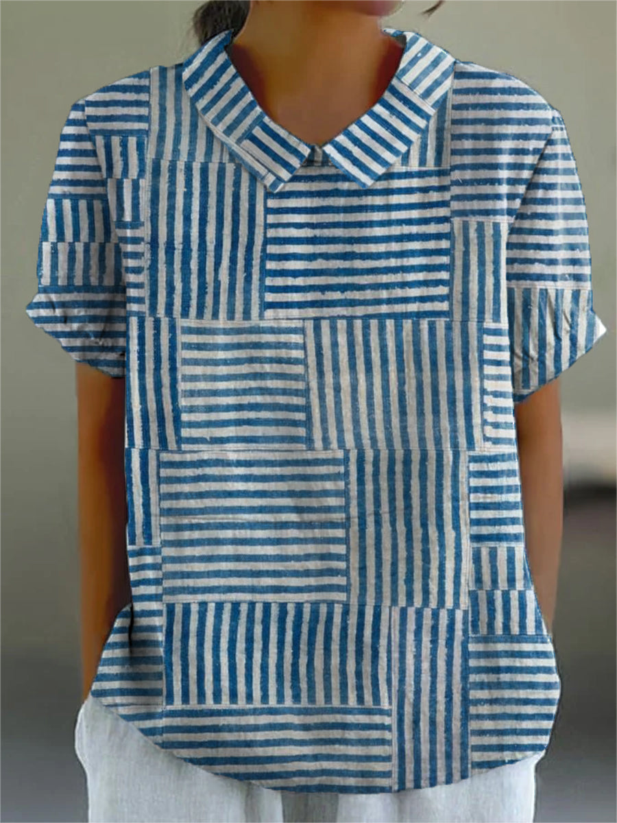 Amelia | Camisa de Patches a Rayas
