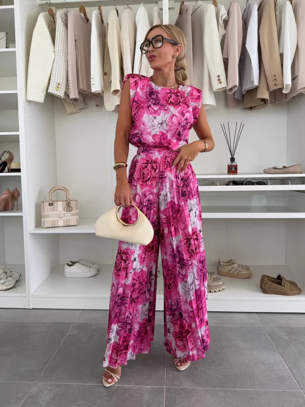 Jowita – Conjunto elegante de top + pantalones