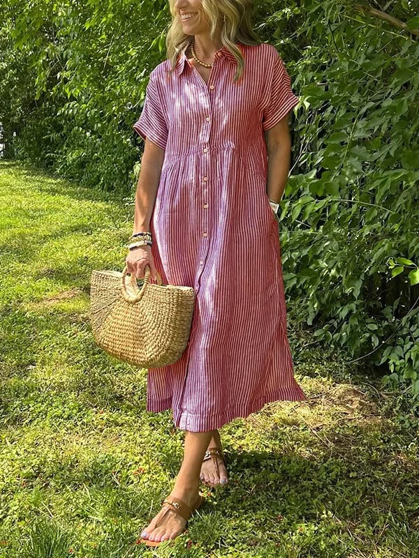 Mia | Vestido Elegante a Rayas