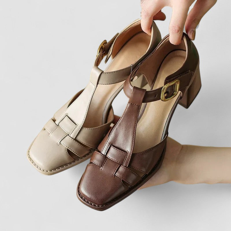 Scarlett™ – Tacones ortopédicos de bloque con correa en T
