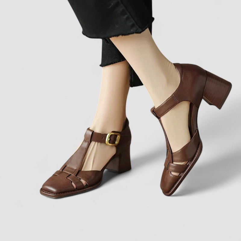 Scarlett™ – Tacones ortopédicos de bloque con correa en T