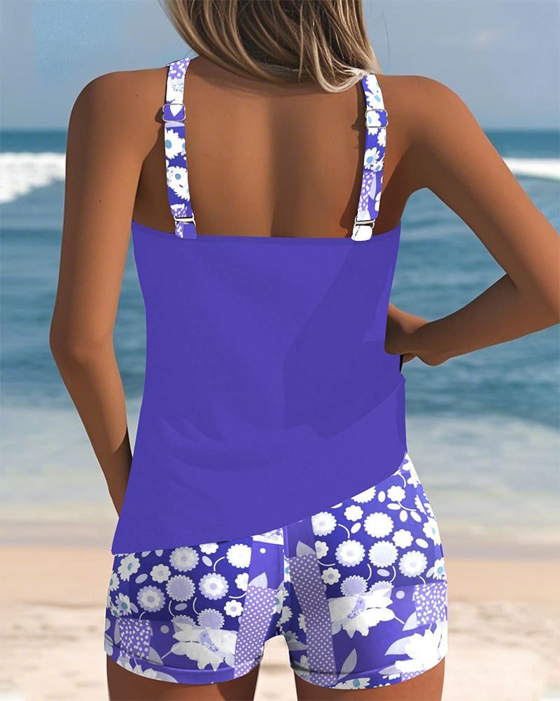 Colette | Top de baño con conjunto de boxer impreso