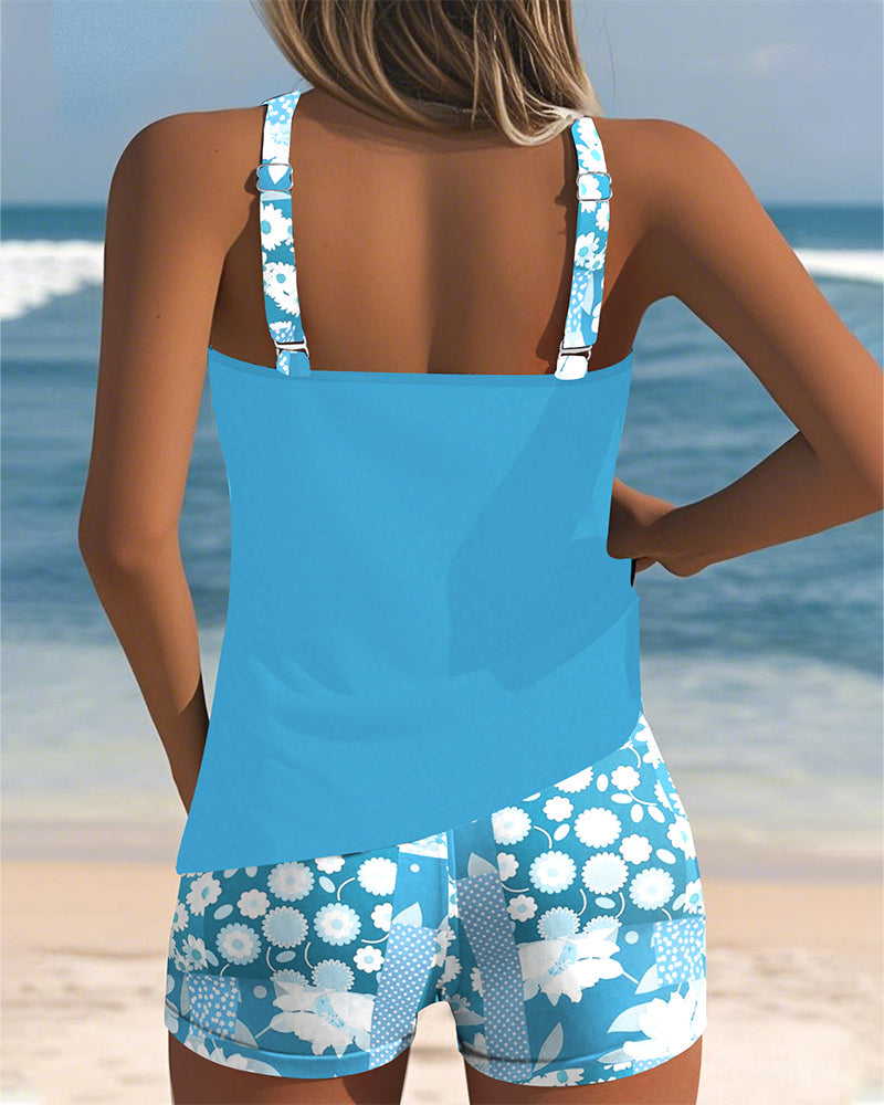 Colette | Top de baño con conjunto de boxer impreso