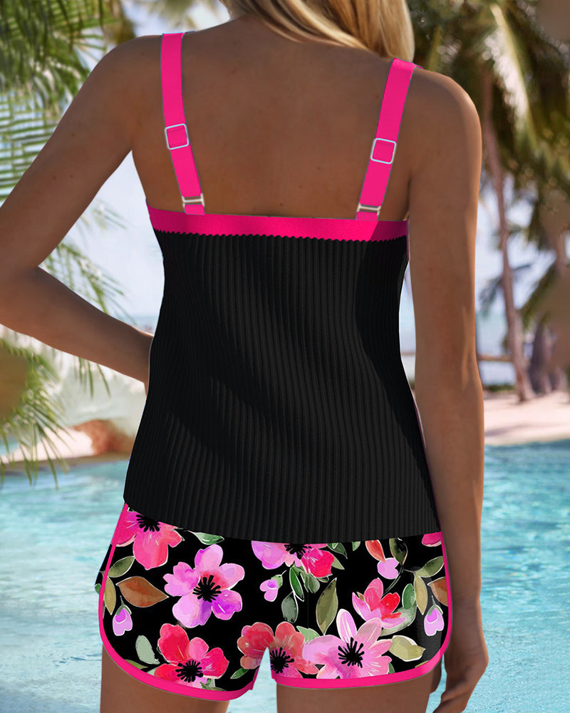 Maren | Conjunto de Tankini con Boxer Floral