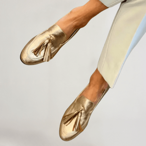 Vittoria | Mocasines de Oro para Mujeres
