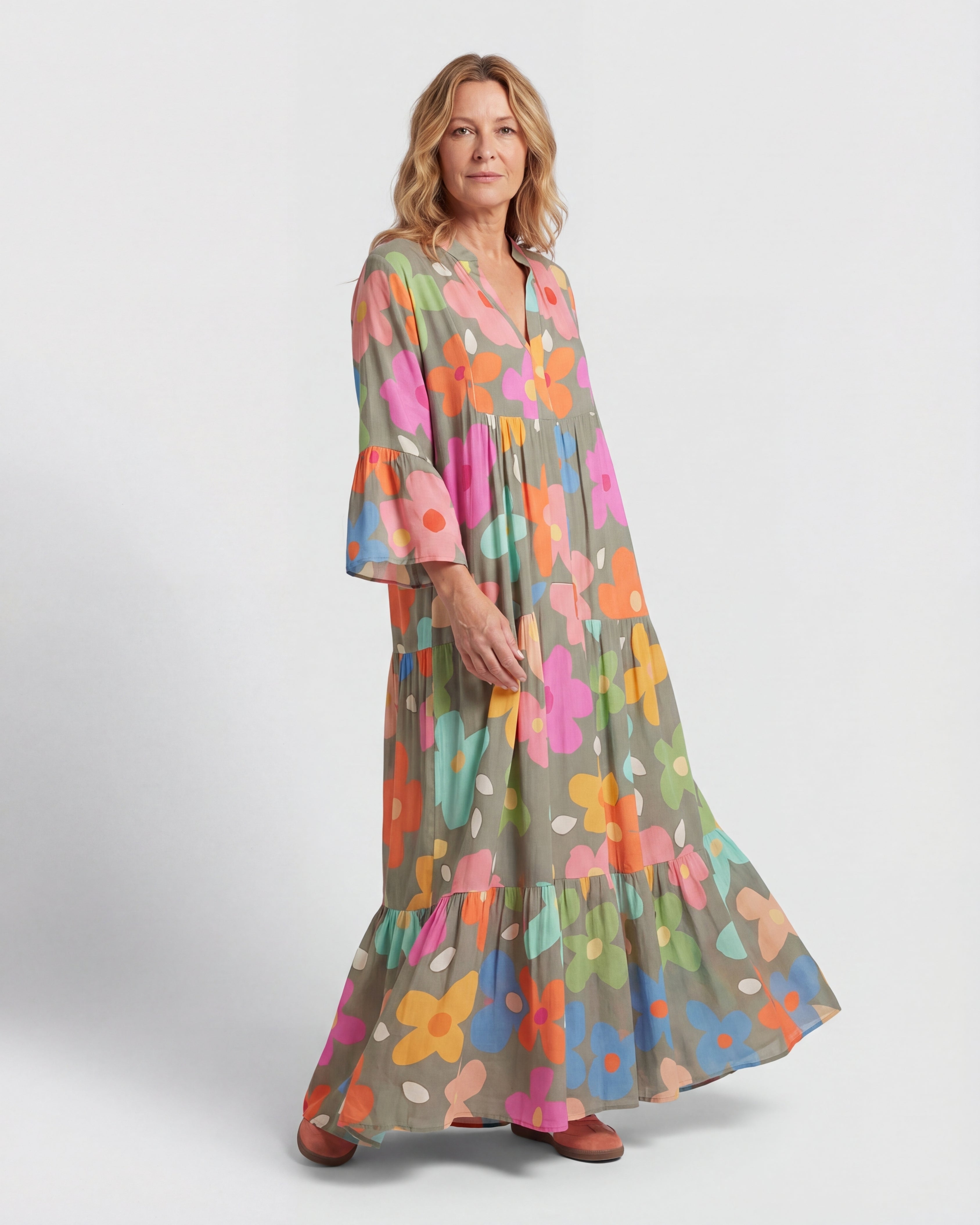 Sueño Floral | Vestido Maxi de Corte Relajado
