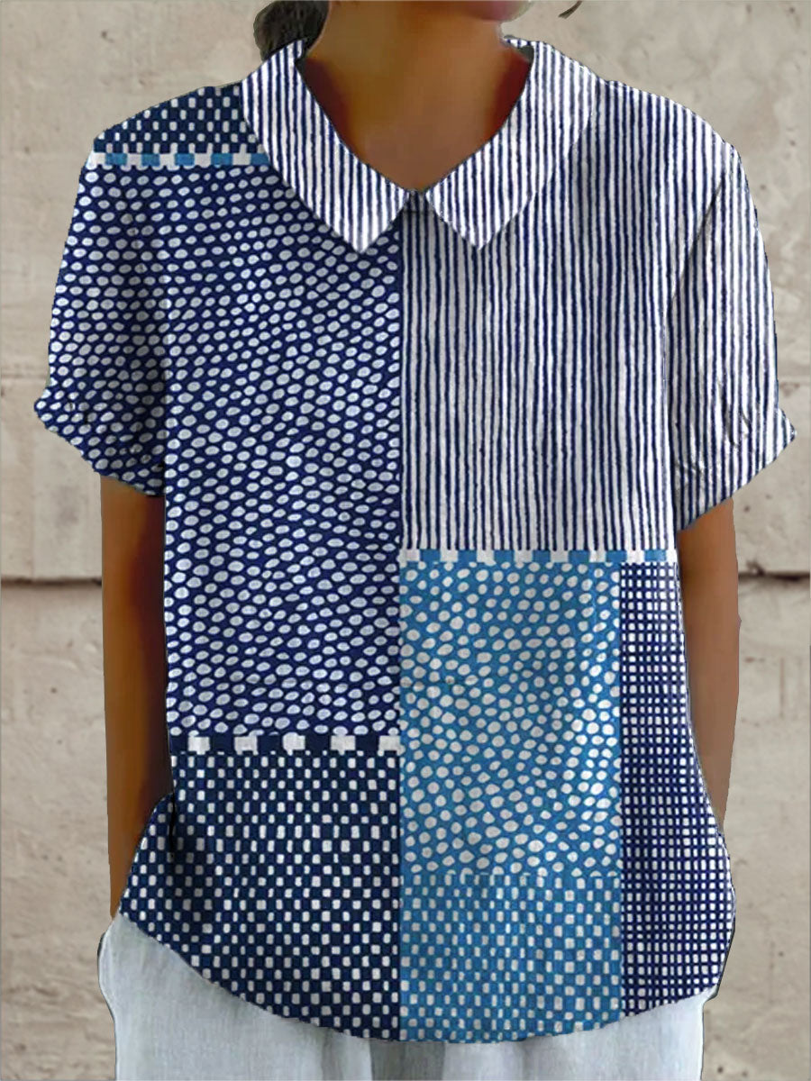 Ella | Camisa de Estampado Patchwork