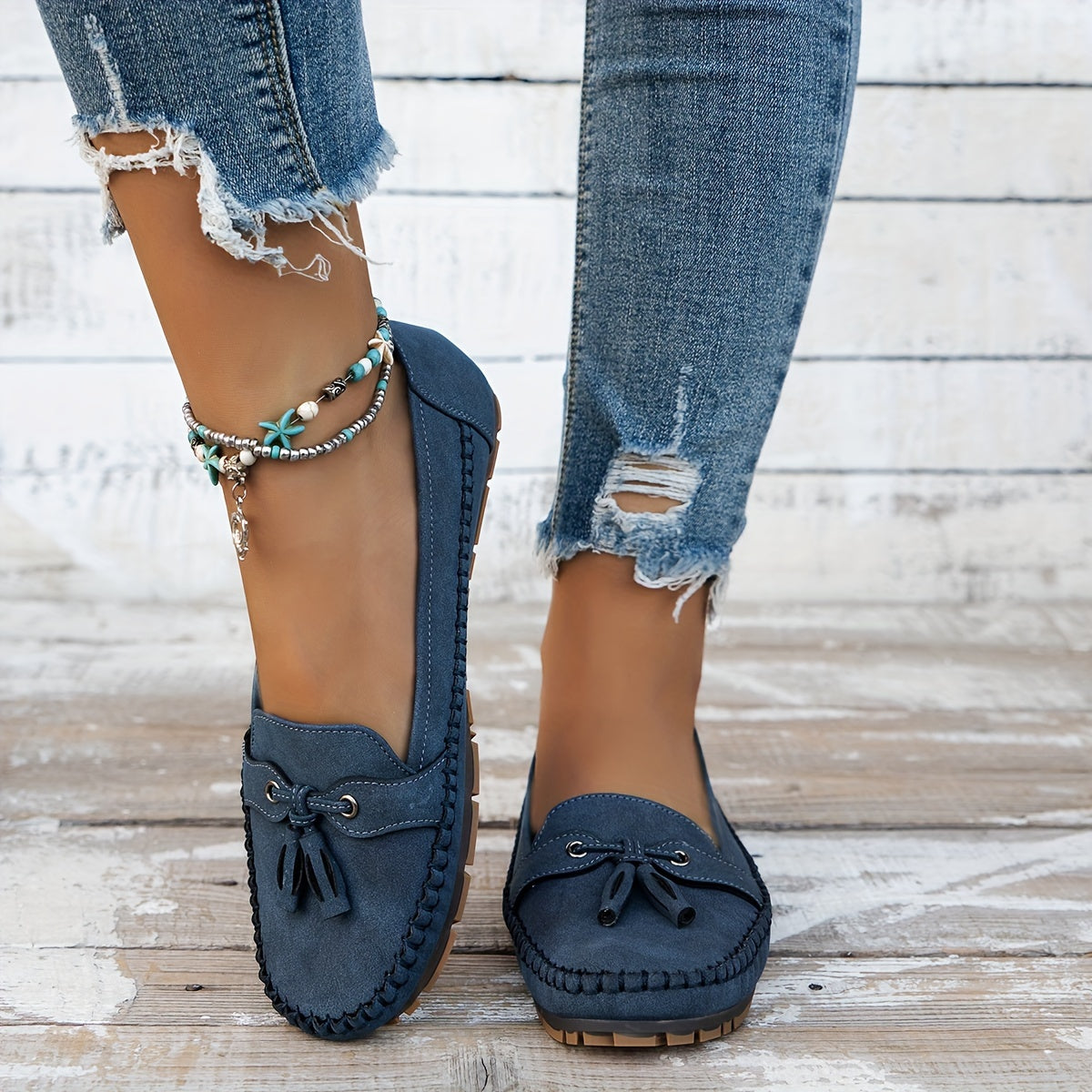 Nadine - Mocasines clásicos con detalle de borlas