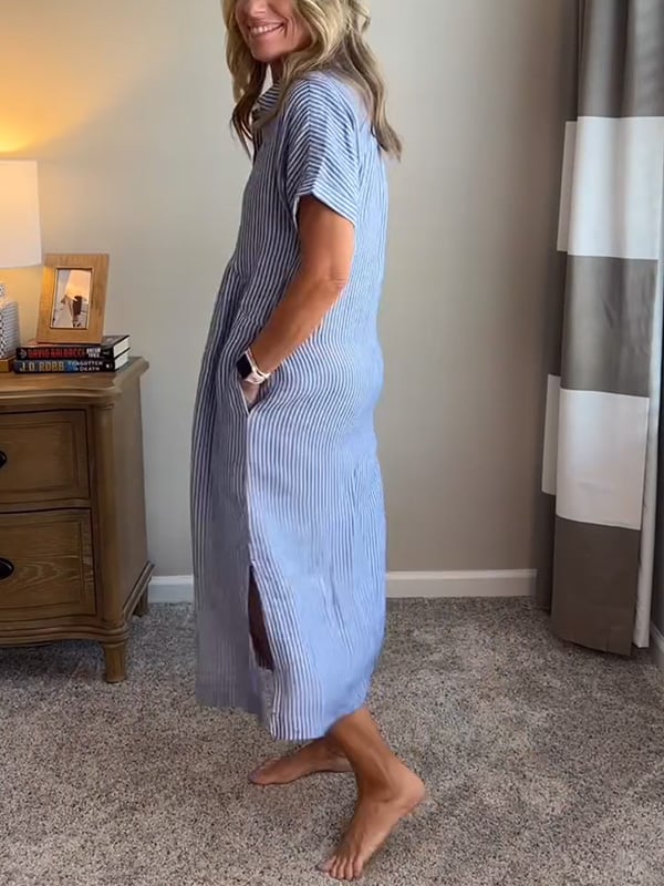 Mia | Vestido Elegante a Rayas