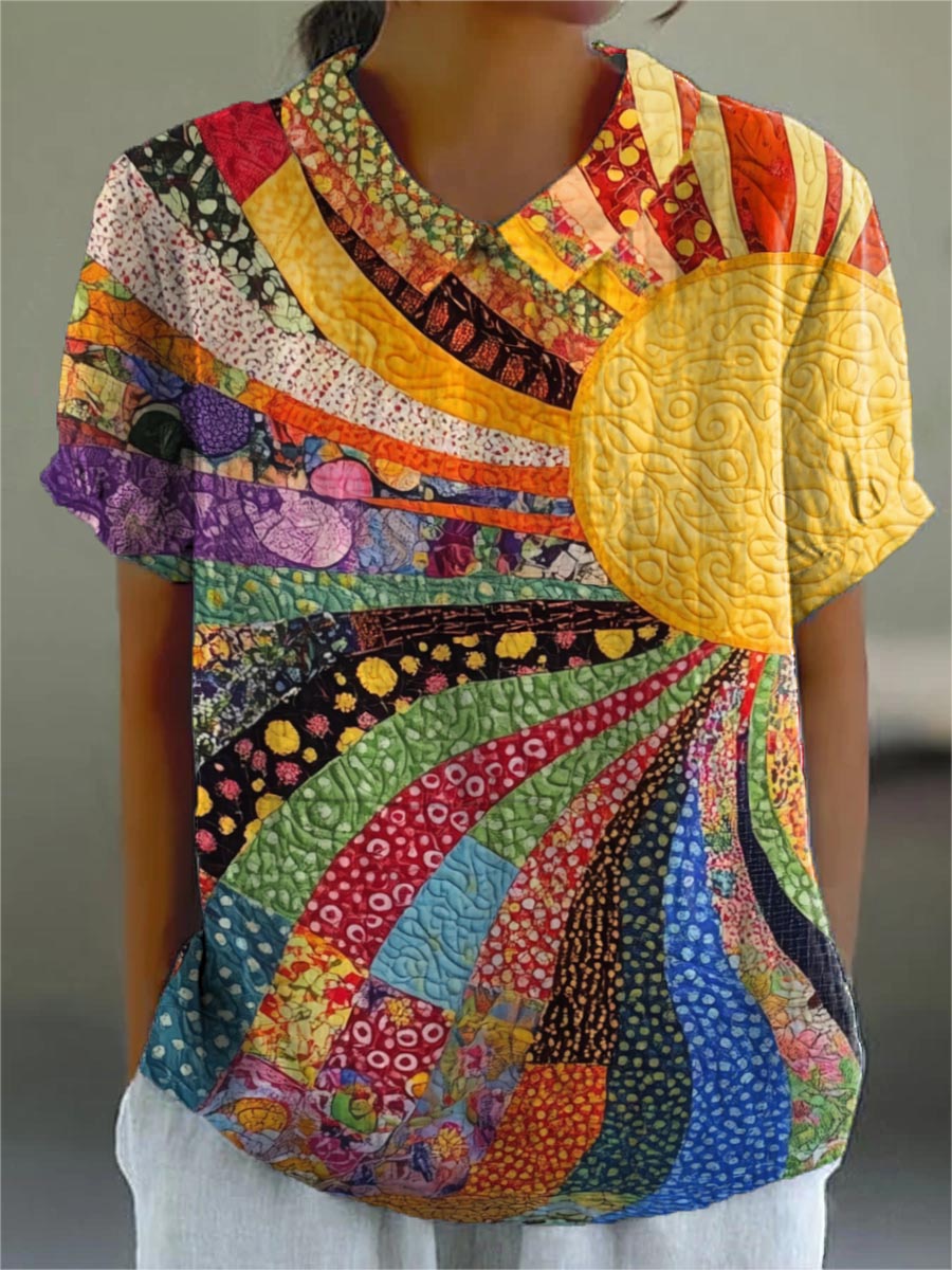 Lila | Camisa de Parchwork Sunburst