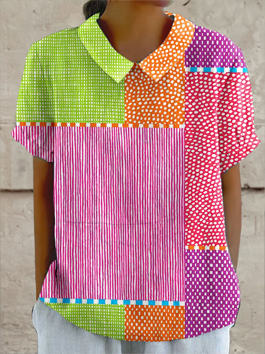 Zoe | Camisa de Parches Coloridos