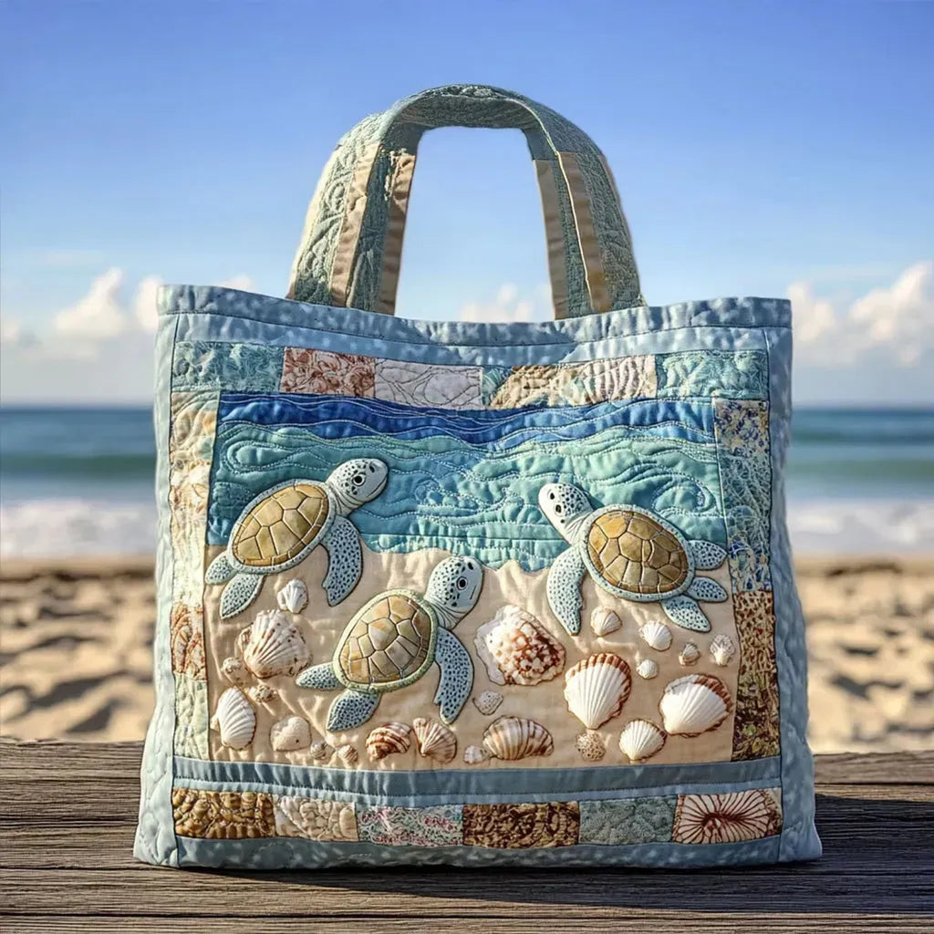 Tortuga - Bolsa Tote Acolchada Festiva