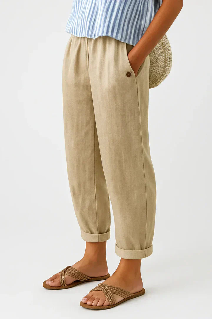 Raina - Pantalones de Lino y Algodón Atemporales
