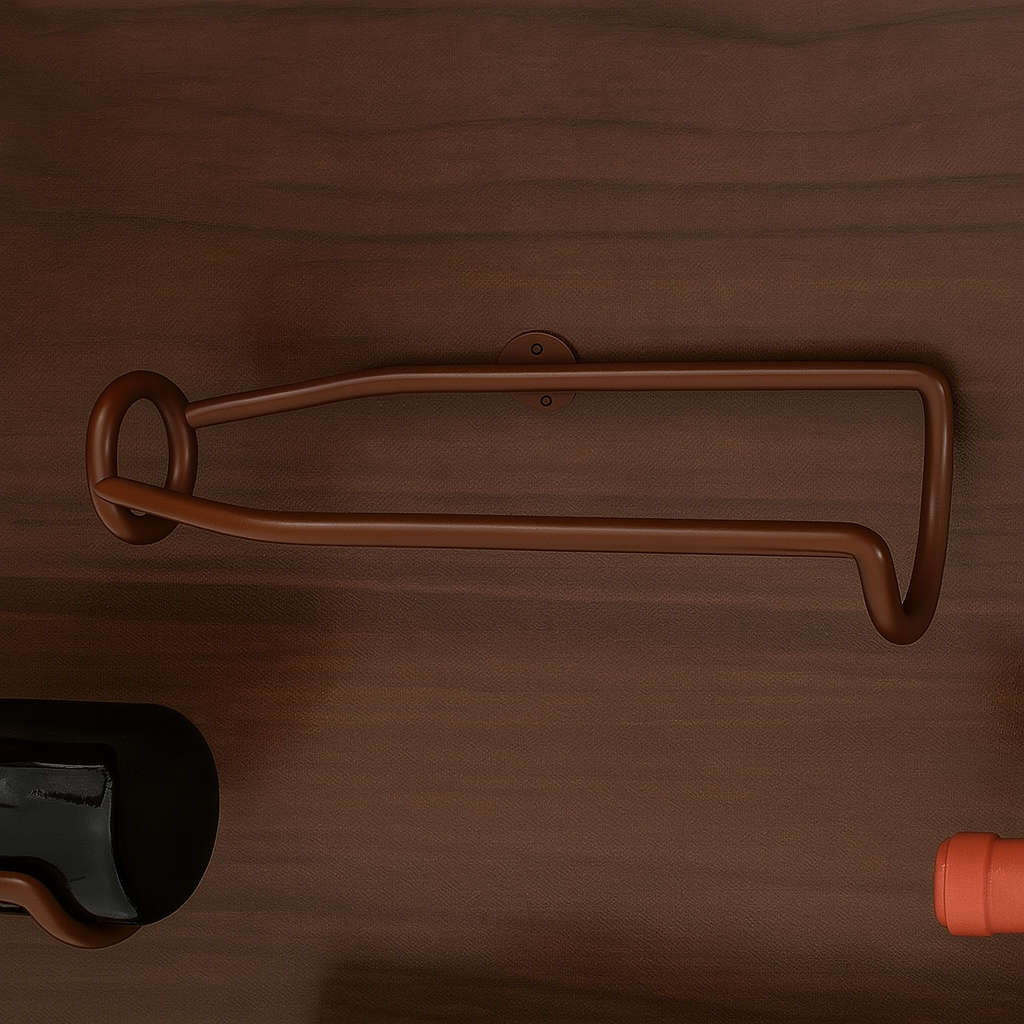 Elegante Estante de Hierro para Vino Montado en la Pared