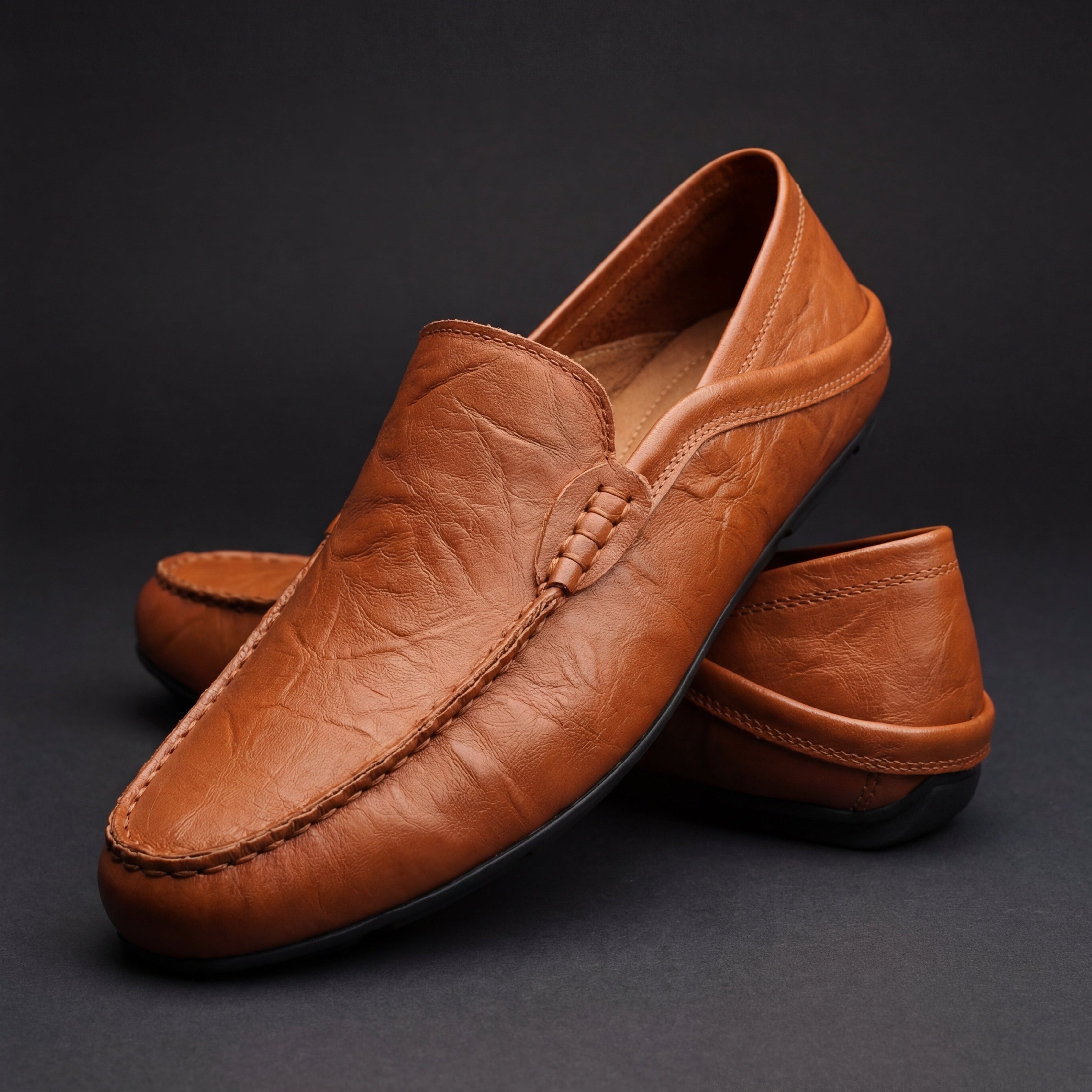 Tristan | Mocasines de cuero vegano casuales