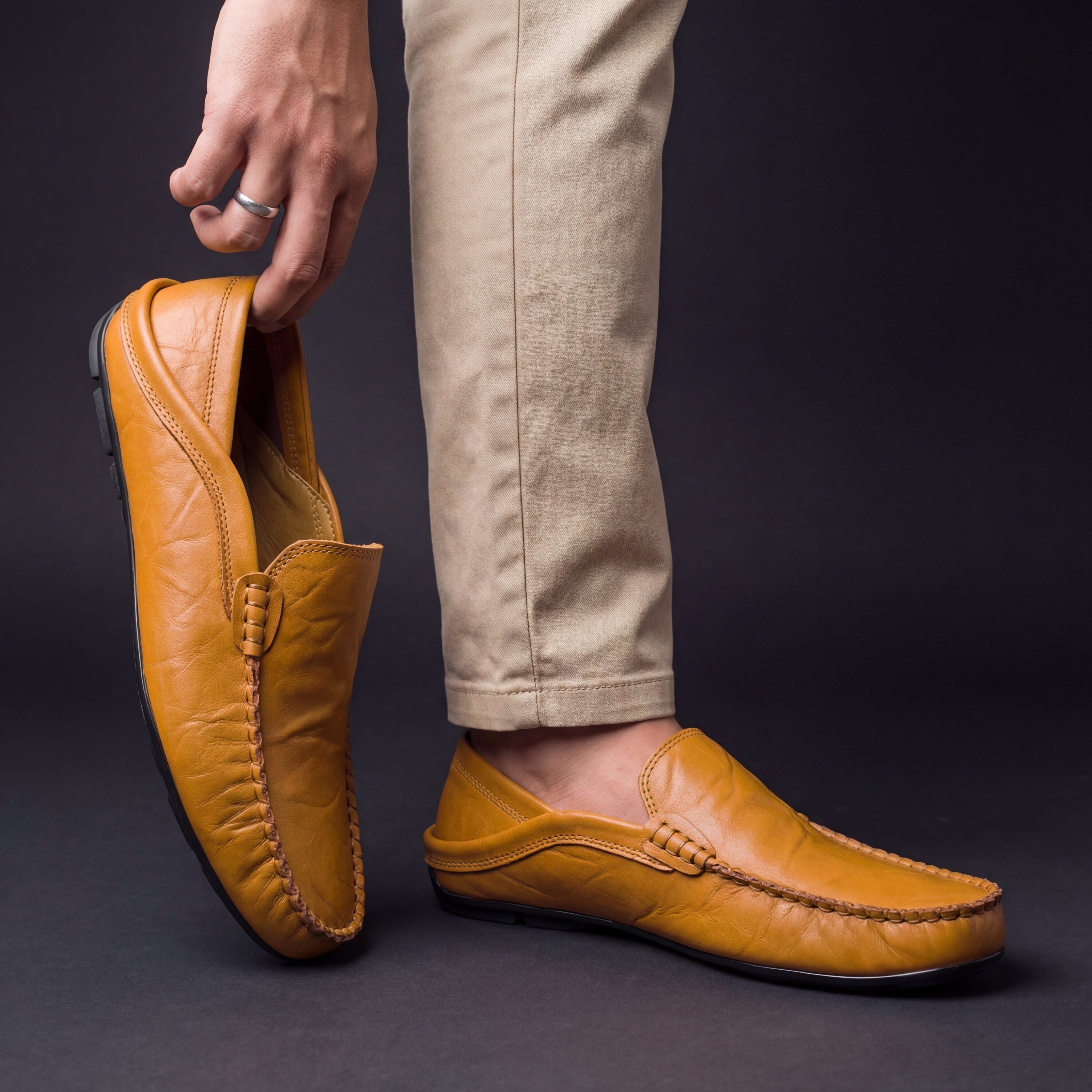 Tristan | Mocasines de cuero vegano casuales