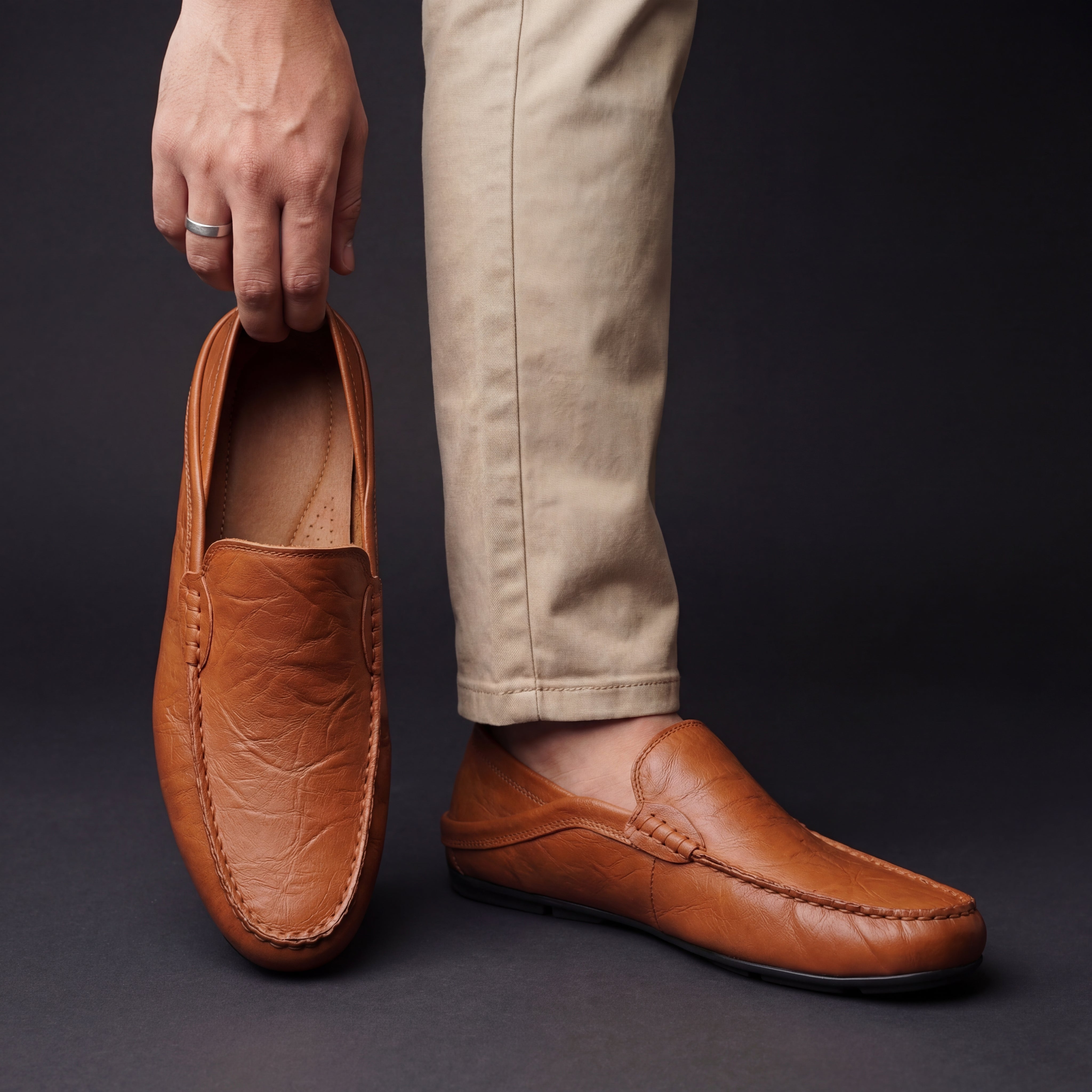 Tristan | Mocasines de cuero vegano casuales