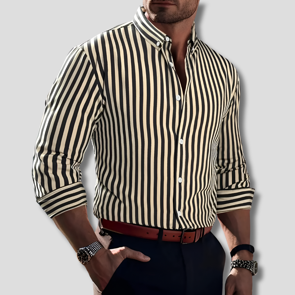 Camisa de Algodón Rayada