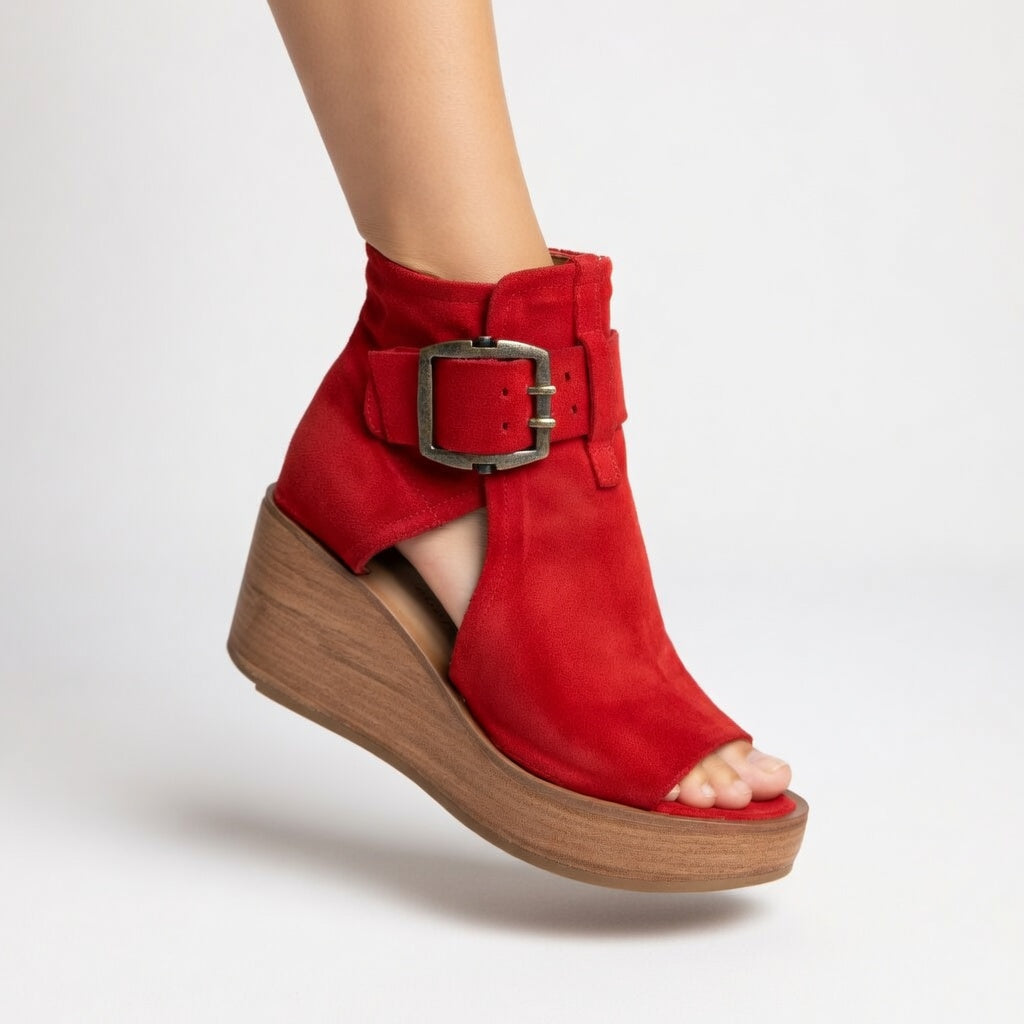 Sarah™ — Botines de cuña abiertos de estilo moderno